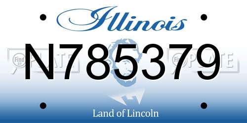 N785379 Illinois License Plate