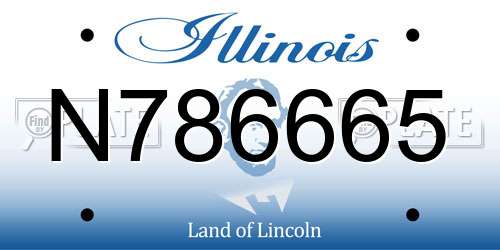 N786665 Illinois License Plate