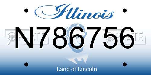 N786756 Illinois License Plate
