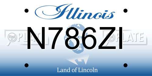 N786ZI Illinois License Plate