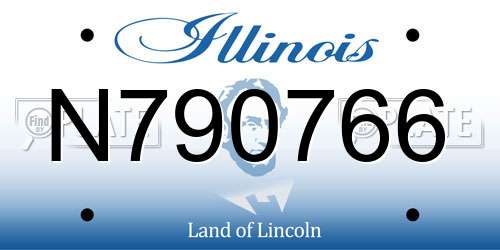 N790766 Illinois License Plate