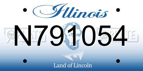 N791054 Illinois License Plate