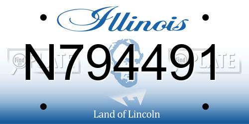 N794491 Illinois License Plate