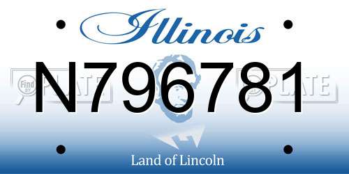 N796781 Illinois License Plate