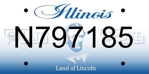 N797185 Illinois License Plate