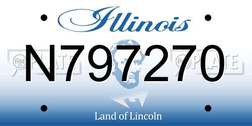N797270 Illinois License Plate
