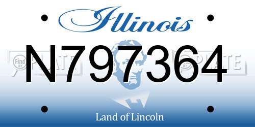 N797364 Illinois License Plate