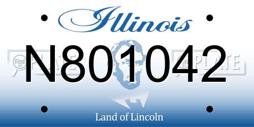 N801042 Illinois License Plate