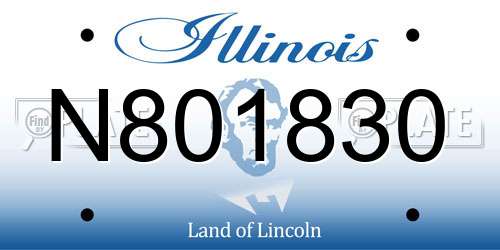 N801830 Illinois License Plate
