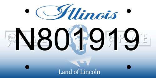 N801919 Illinois License Plate