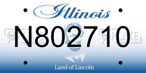 N802710 Illinois License Plate