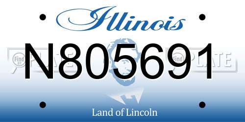 N805691 Illinois License Plate