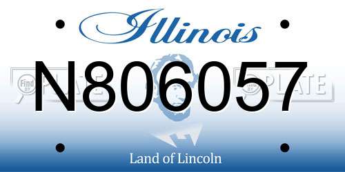 N806057 Illinois License Plate
