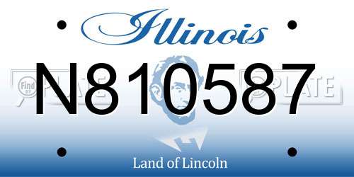 N810587 Illinois License Plate