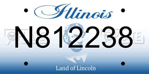 N812238 Illinois License Plate