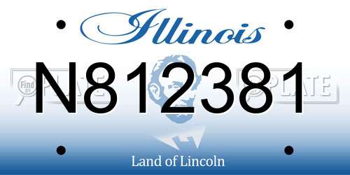 N812381 Illinois License Plate