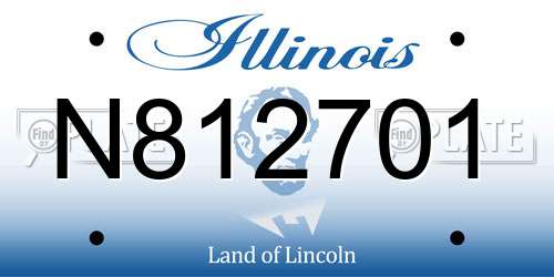 N812701 Illinois License Plate