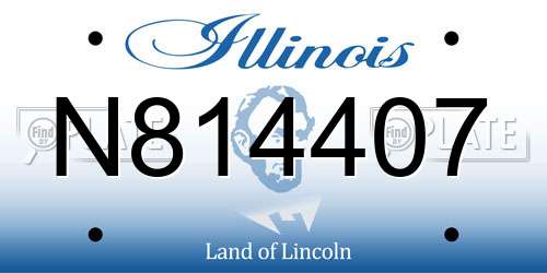 N814407 Illinois License Plate