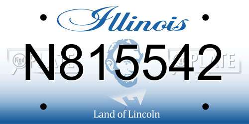 N815542 Illinois License Plate