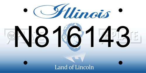 N816143 Illinois License Plate