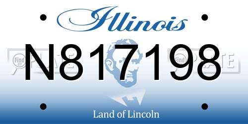 N817198 Illinois License Plate