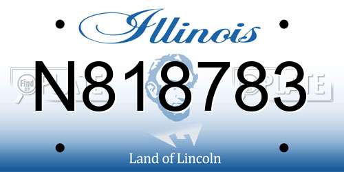N818783 Illinois License Plate