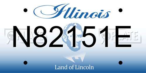 N82151E Illinois License Plate