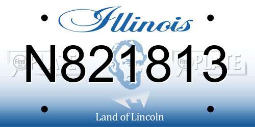 N821813 Illinois License Plate