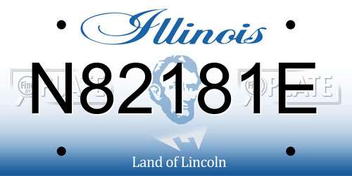 N82181E Illinois License Plate