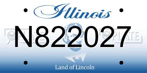 N822027 Illinois License Plate