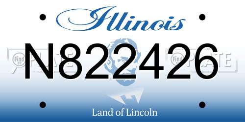 N822426 Illinois License Plate