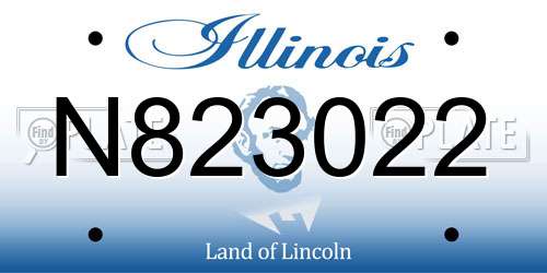 N823022 Illinois License Plate
