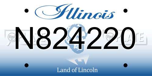 N824220 Illinois License Plate