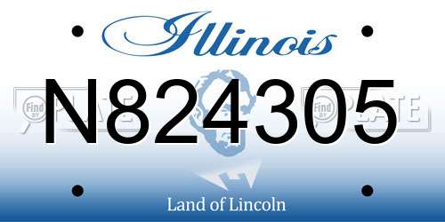 N824305 Illinois License Plate