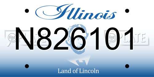 N826101 Illinois License Plate