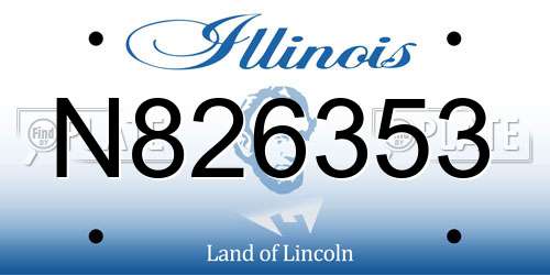 N826353 Illinois License Plate