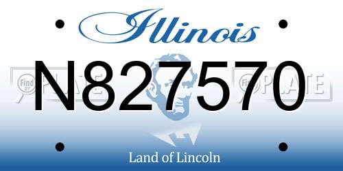 N827570 Illinois License Plate