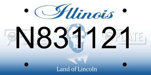 N831121 Illinois License Plate