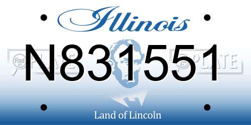 N831551 Illinois License Plate