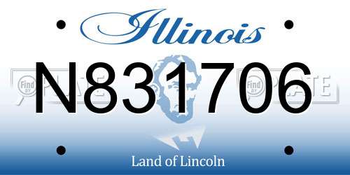 N831706 Illinois License Plate
