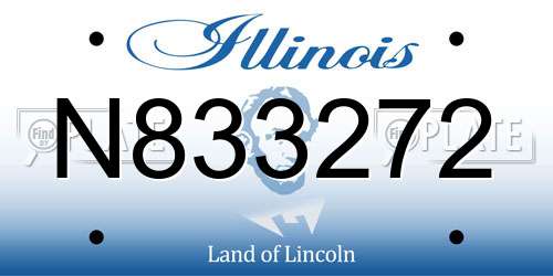 N833272 Illinois License Plate