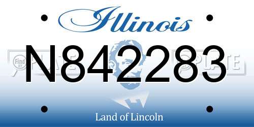 N842283 Illinois License Plate