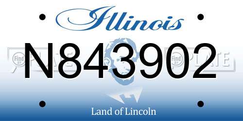 N843902 Illinois License Plate