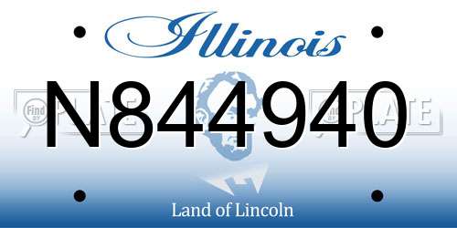 N844940 Illinois License Plate