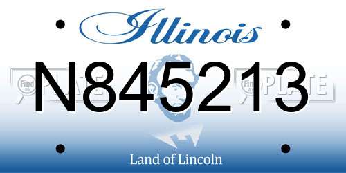 N845213 Illinois License Plate
