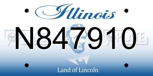 N847910 Illinois License Plate