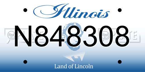 N848308 Illinois License Plate