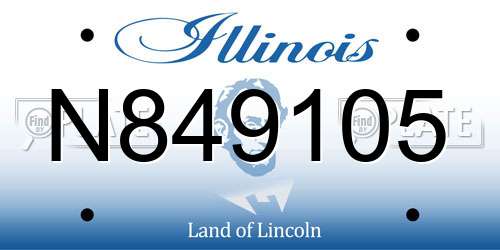 N849105 Illinois License Plate