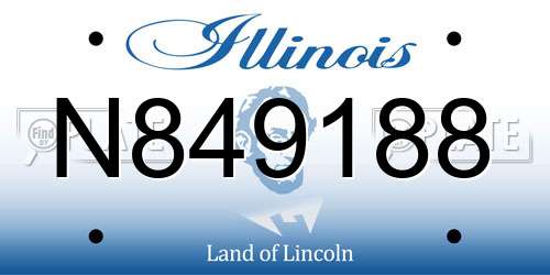 N849188 Illinois License Plate
