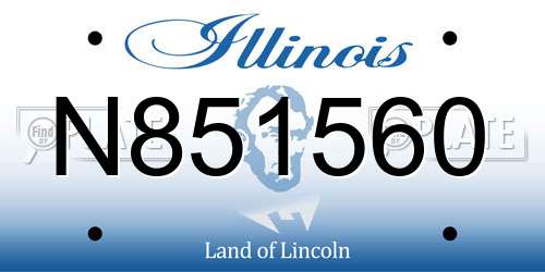 N851560 Illinois License Plate